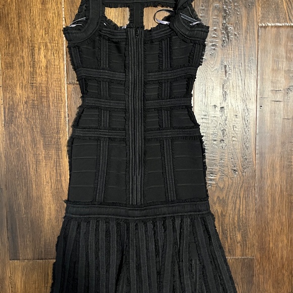 Vintage Herve Leger Fringe Mini Dress sz XS - Picture 4 of 5